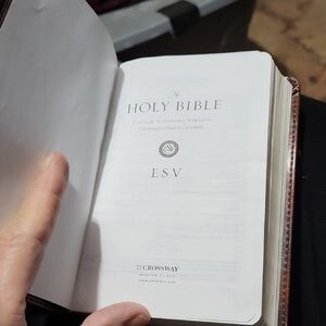 The Holy Bible ESV - Compact Brown Leather Bible